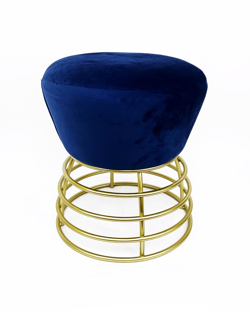 [POUF-21047] POUF VELOURS BLEU